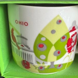 Ohio Mug with Green and Red Design